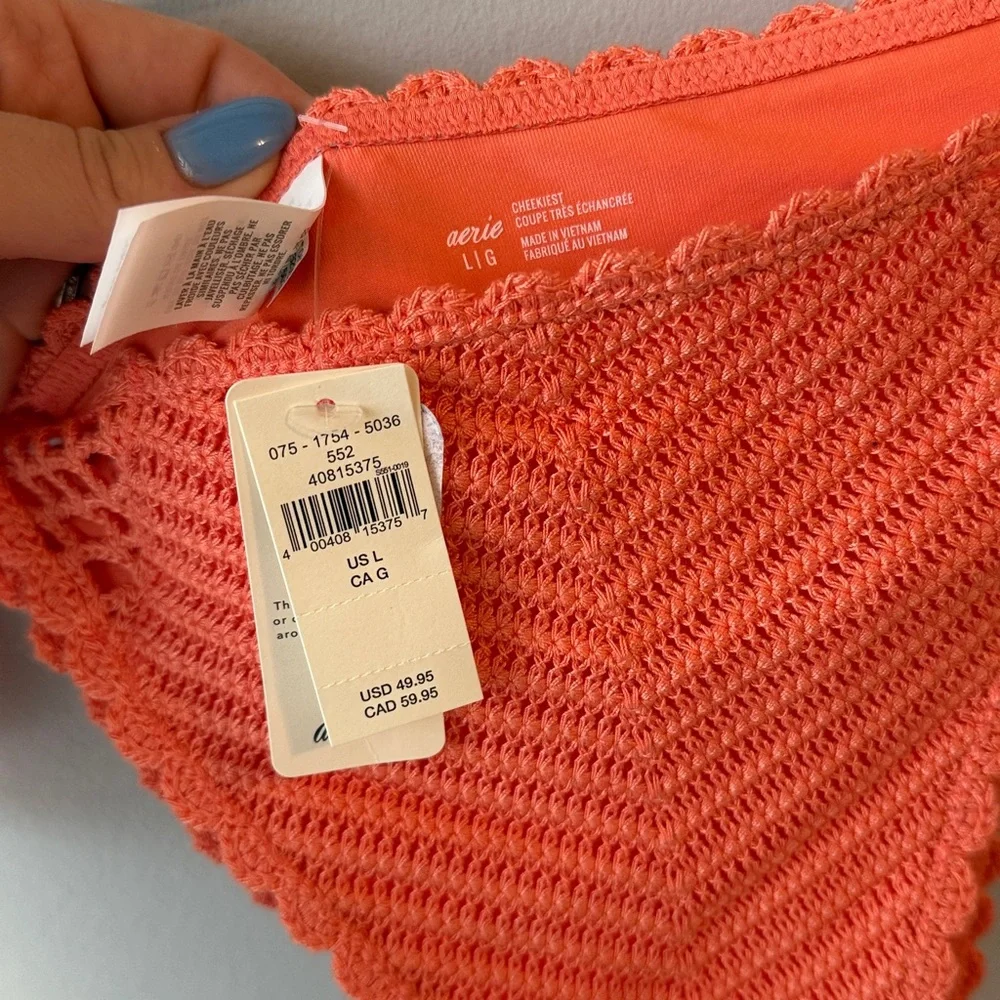NWT Aerie Crochet‎ String Bikini Bottom Cheekiest
